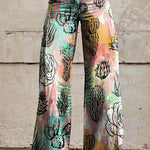 Margovil High Waist Unique Print Wide Leg Pants afbeelding 1