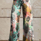 Margovil High Waist Unique Print Wide Leg Pants afbeelding 1