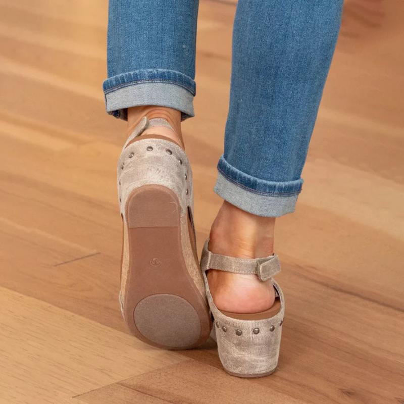 Bea Comfortable Leather Ladies Sandals - Extra Support