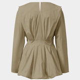 Mia | Chic and flowy pleated long sleeve shirt