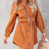 Amelia | Timeless Corduroy Mini Dress