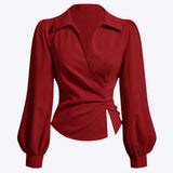 Elena | Modern asymmetrical long-sleeve shirt