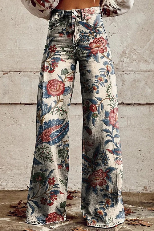Margovil High Waist Unique Print Wide Leg Pants afbeelding 2