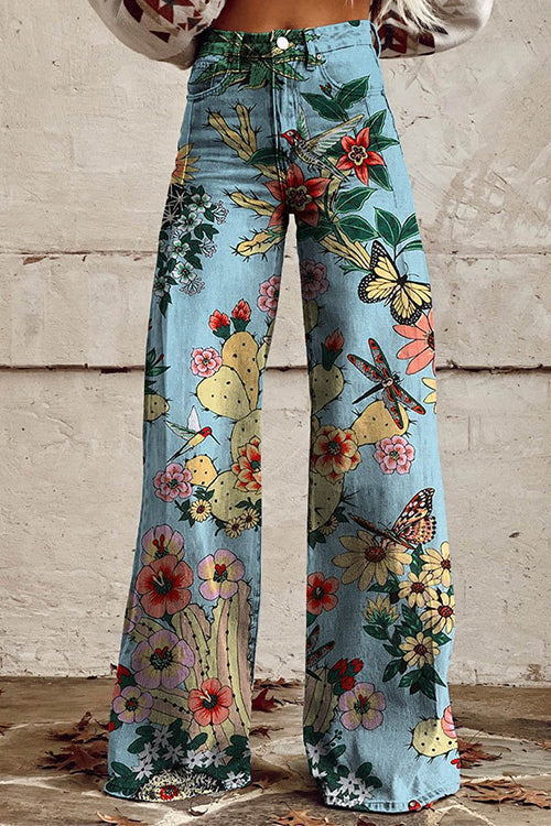 Margovil High Waist Unique Print Wide Leg Pants afbeelding 3