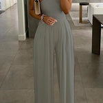 Margovil One Shoulder Sleeveless Maxi Wide Leg Jumpsuit afbeelding 3