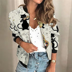 Sadie: Stylish Printed Zipper Jacket