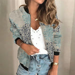 Sadie: Stylish Printed Zipper Jacket