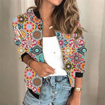 Sadie: Stylish Printed Zipper Jacket