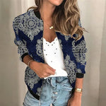 Sadie: Stylish Printed Zipper Jacket