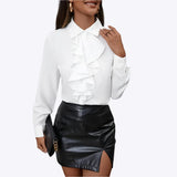 Emmy | Classic ruffle detail women's blouse