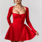 Clara Pleated Bow Mini Dress afbeelding 2