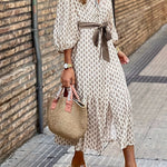 Evelyn | Stylish Button-Up Dress with Tie Detail
