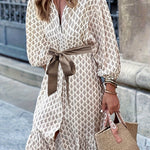 Evelyn | Stylish Button-Up Dress with Tie Detail