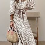 Evelyn | Stylish Button-Up Dress with Tie Detail