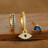 Linora | Blue earring set with evil eye