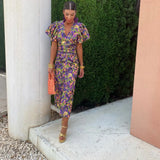 Lia | Radiant pleated style colourful dress