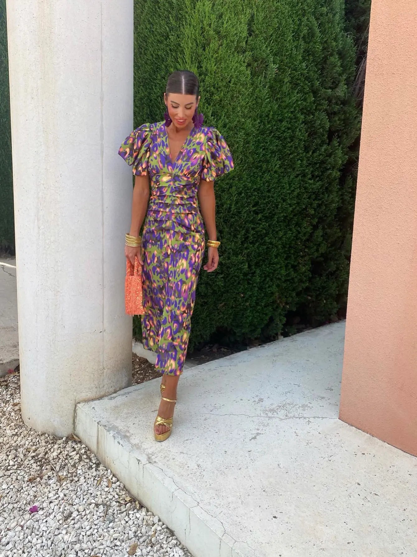 Lia | Radiant pleated style colourful dress