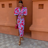 Lia | Radiant pleated style colourful dress