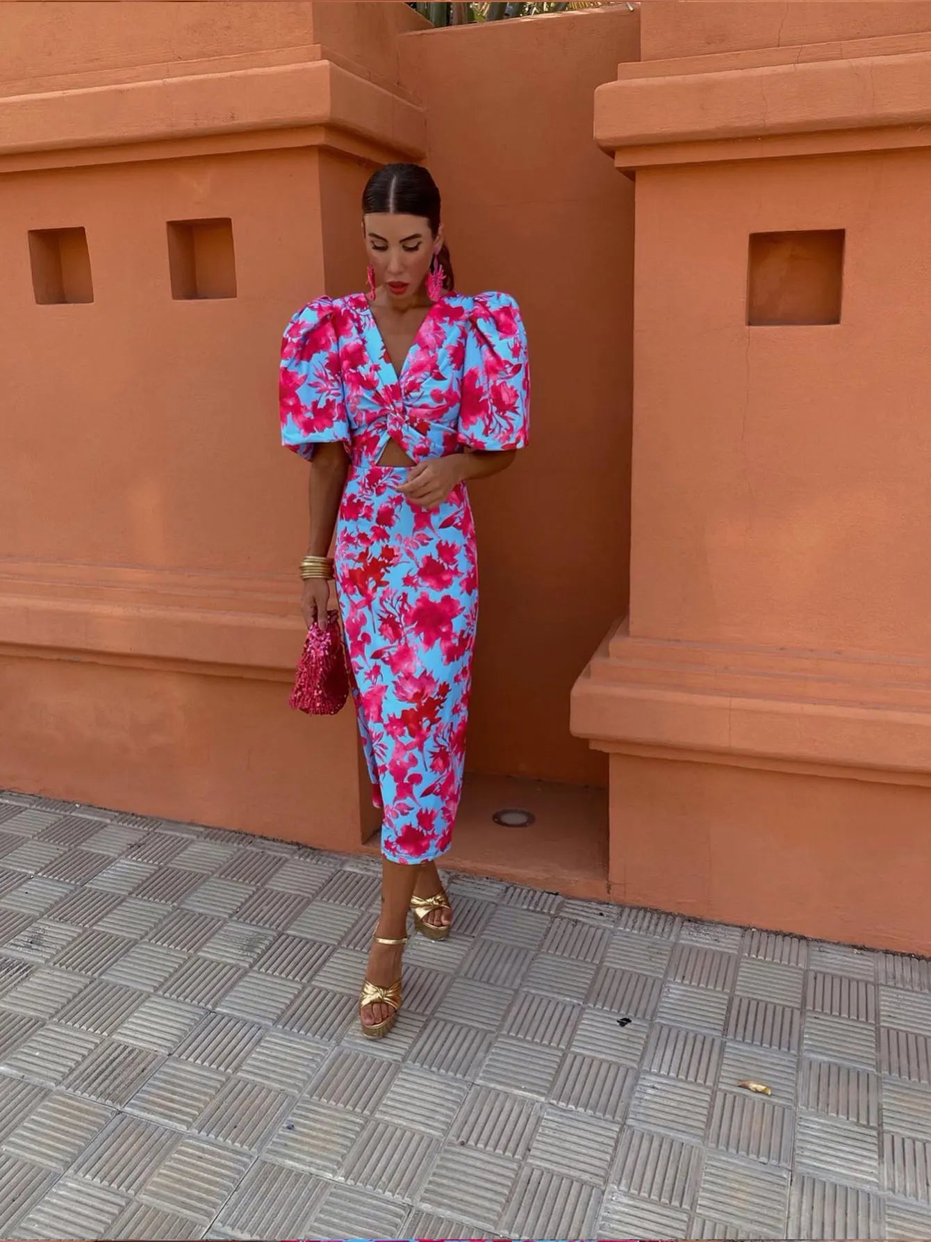 Lia | Radiant pleated style colourful dress