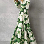 Sophia - Elegant Flowy Long Sleeve Maxi Dress