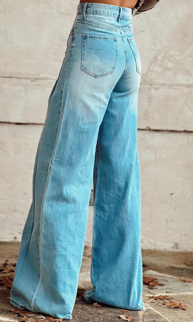 Margovil Distressed Wide Leg Casual Denim Pants afbeelding 3