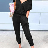 Margovil V Neck Wrap Jumpsuit with Pockets afbeelding 2