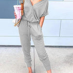 Margovil V Neck Wrap Jumpsuit with Pockets afbeelding 3