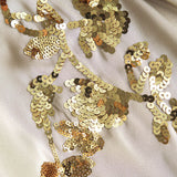 Lila | Stylish sequin long sleeve shirt with slit design