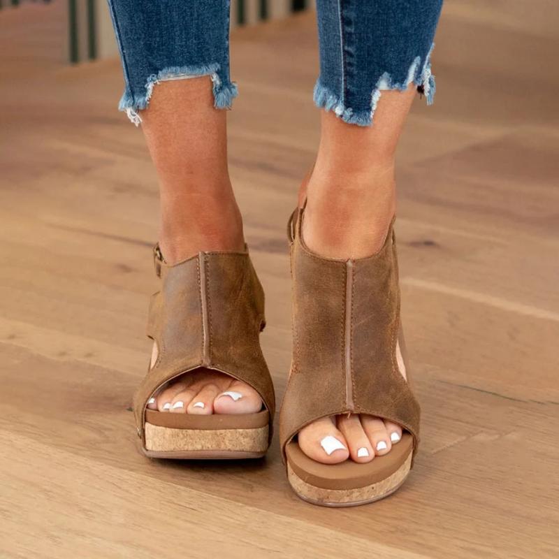 Bea Comfortable Leather Ladies Sandals - Extra Support