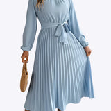 Elena | Elegant stand-up collar women's dress