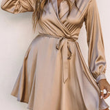Serena | Satin Wrap Dress