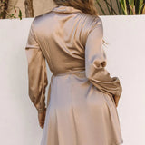 Serena | Satin Wrap Dress