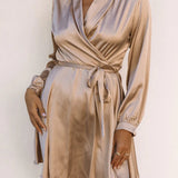 Serena | Satin Wrap Dress