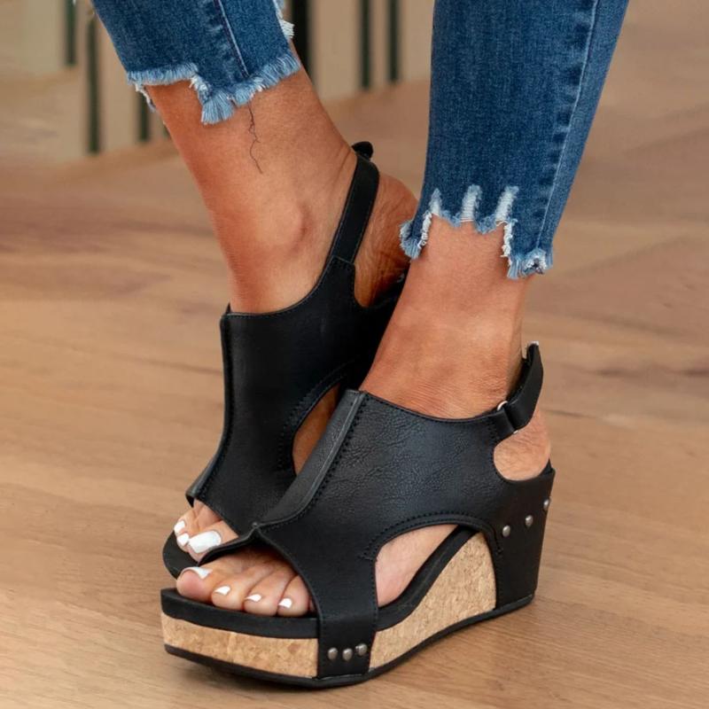 Bea Comfortable Leather Ladies Sandals - Extra Support