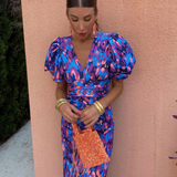 Lia | Radiant pleated style colourful dress