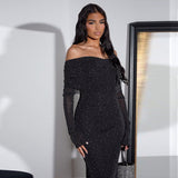 Sophia | Sequined off-shoulder dress