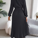 Elena | Elegant stand-up collar women's dress