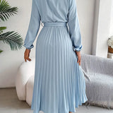 Elena | Elegant stand-up collar women's dress