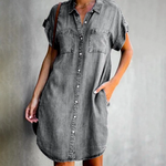 Sarah's Stylish and Comfortable Denim Dress