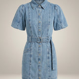 Madeline | Belted Shirt Mini Dress