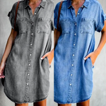 Sarah's Stylish and Comfortable Denim Dress