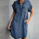 Sarah's Stylish and Comfortable Denim Dress